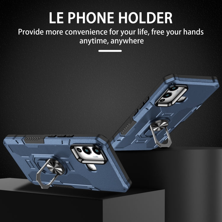 For Infinix Hot 12 Play Ring Holder Armor Hybrid Phone Case