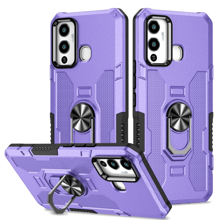 For Infinix Hot 12 Play Ring Holder Armor Hybrid Phone Case