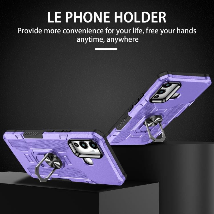 For Infinix Hot 12 Play Ring Holder Armor Hybrid Phone Case