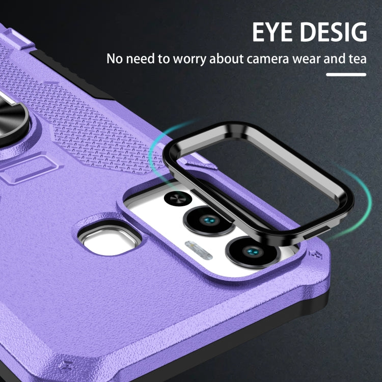 For Infinix Hot 12 Play Ring Holder Armor Hybrid Phone Case