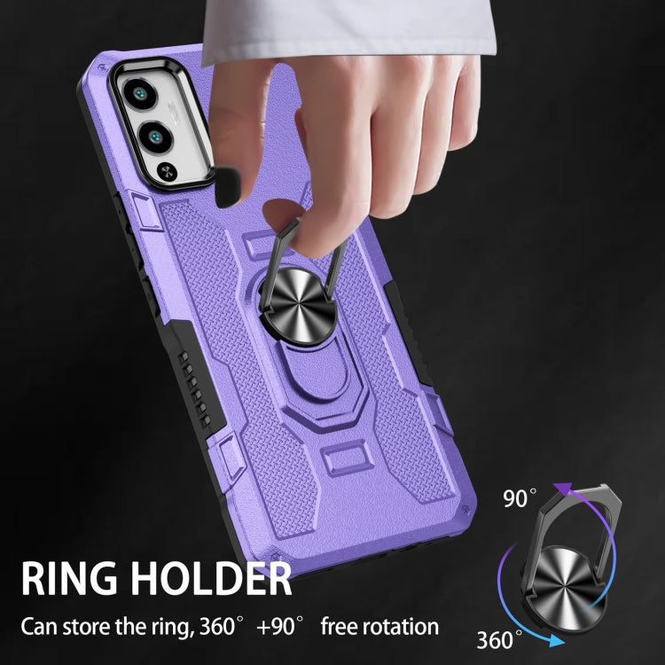 For Infinix Hot 12 Play Ring Holder Armor Hybrid Phone Case