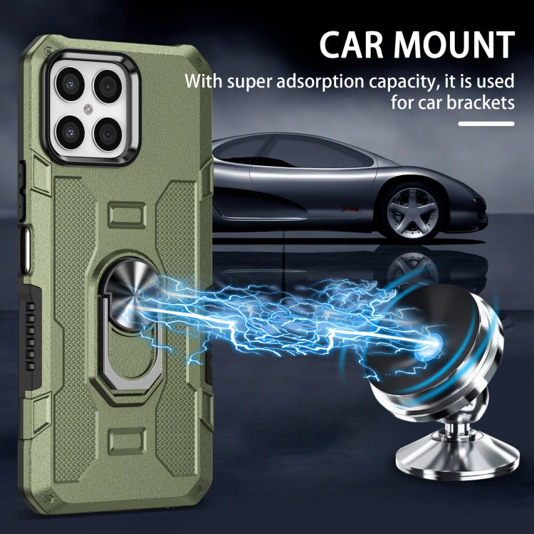 For Honor X8 Ring Holder Armor Hybrid Phone Case