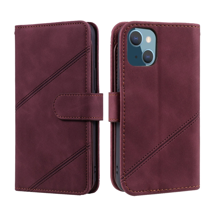 For iPhone 14 Skin Feel Multi-card Wallet Leather Phone Case