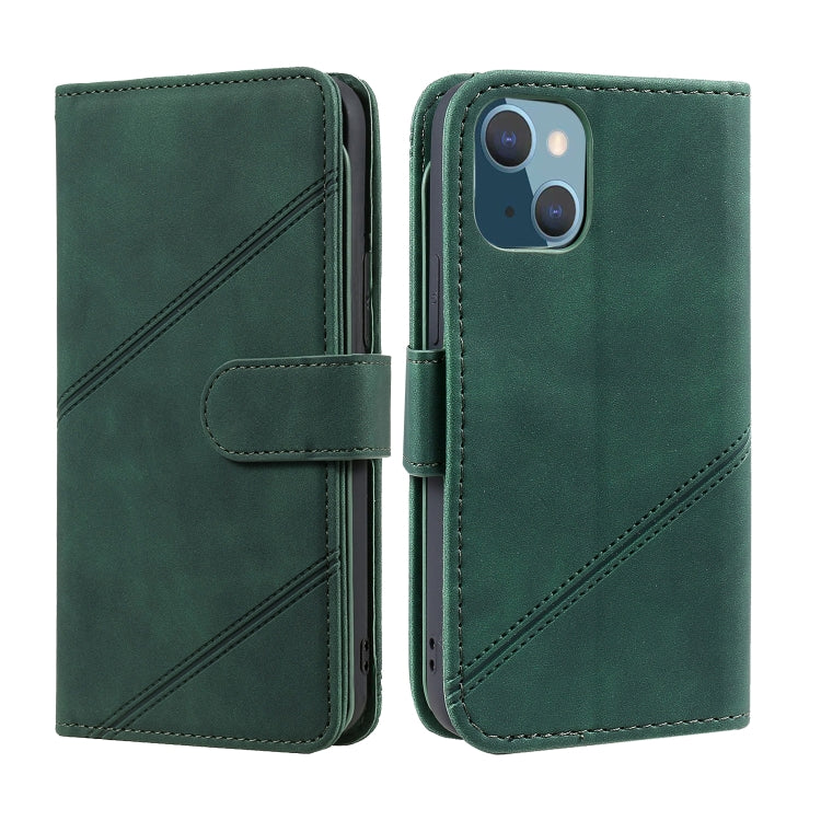 For iPhone 14 Plus Skin Feel Multi-card Wallet Leather Phone Case