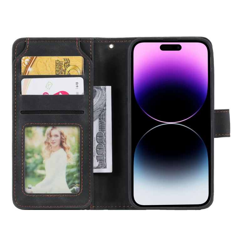 For iPhone 14 Pro Skin Feel Multi-card Wallet Leather Phone Case