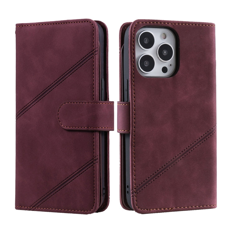 For iPhone 14 Pro Skin Feel Multi-card Wallet Leather Phone Case