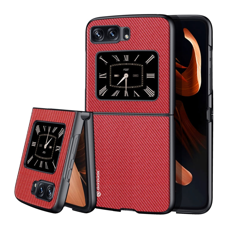 For Motorola Moto Razr 2022 DUX DUCIS Fino Series PU + TPU Phone Case