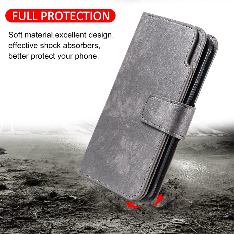 For iPhone 14 Pro Litchi Texture 9 Card Tri-Fold Wallets Leather Phone Case