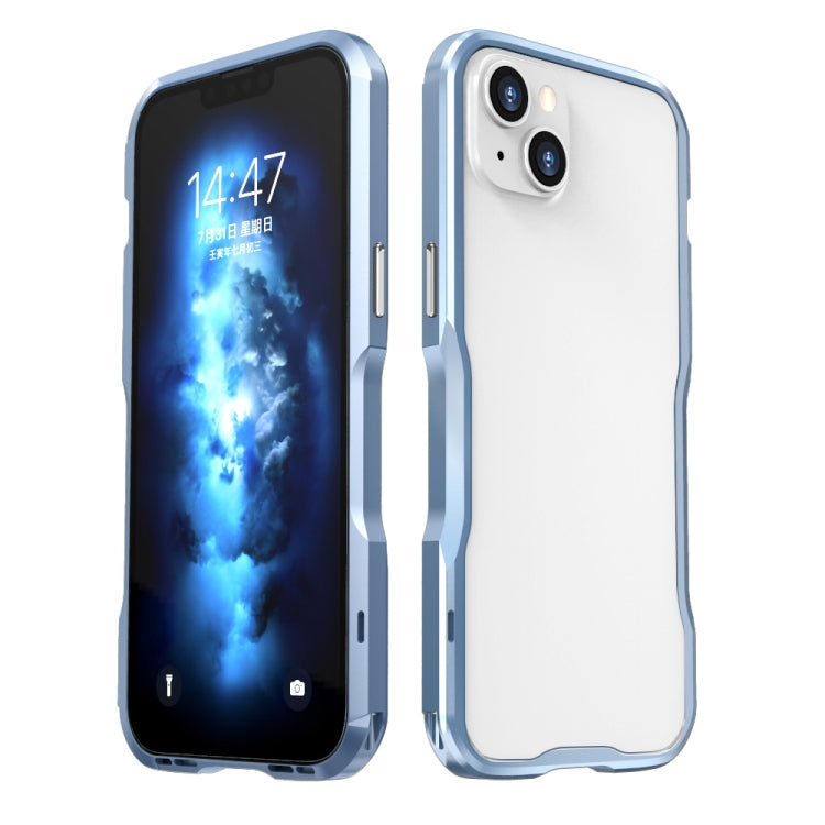 For iPhone 14 Sharp Edge Magnetic Shockproof Metal Frame Phone Case