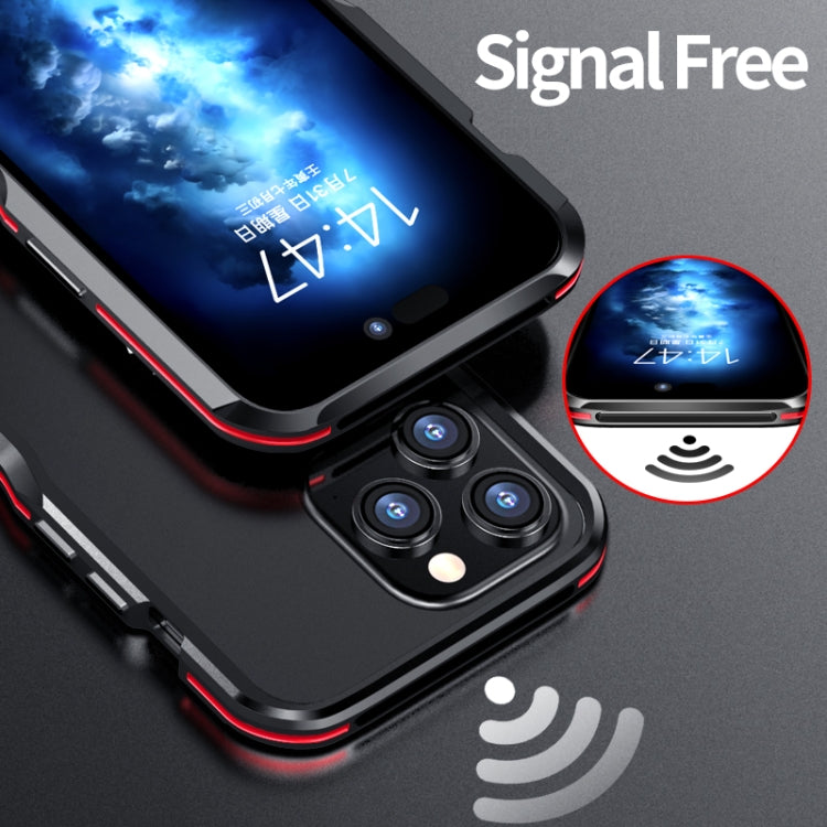 For iPhone 14 Sharp Edge Magnetic Shockproof Metal Frame Phone Case