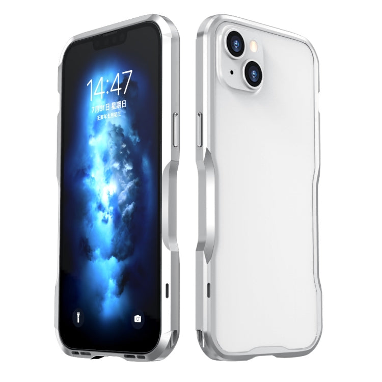 For iPhone 14 Plus Sharp Edge Magnetic Shockproof Metal Frame Phone Case