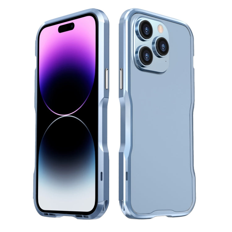 For iPhone 14 Pro Sharp Edge Magnetic Shockproof Metal Frame Phone Case