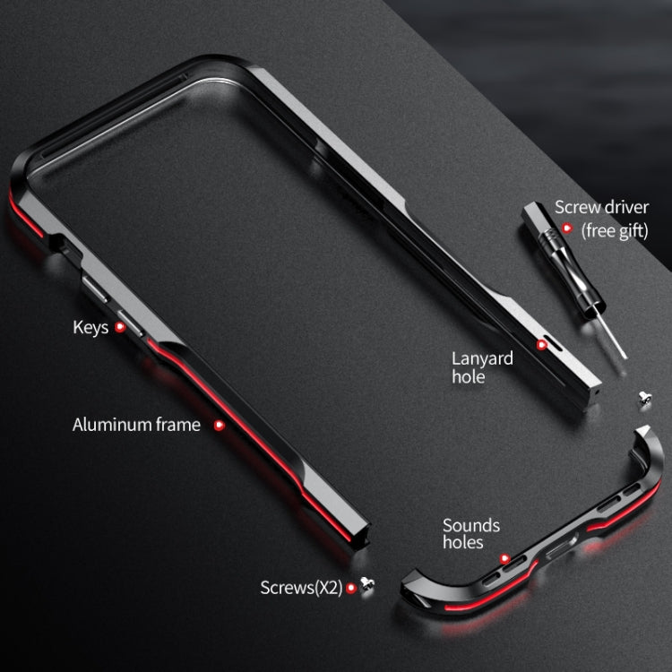 For iPhone 14 Pro Sharp Edge Magnetic Shockproof Metal Frame Phone Case
