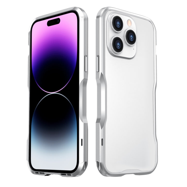 For iPhone 14 Pro Max Sharp Edge Magnetic Shockproof Metal Frame Phone Case