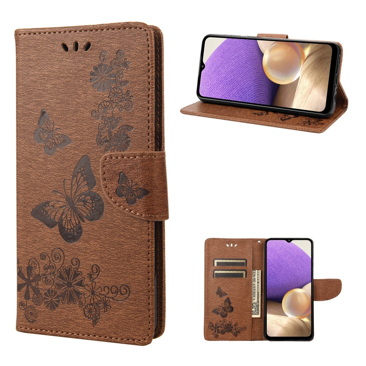 For Samsung Galaxy A23e / A23s Butterfly Embossed Horizontal Flip Leather Phone Case