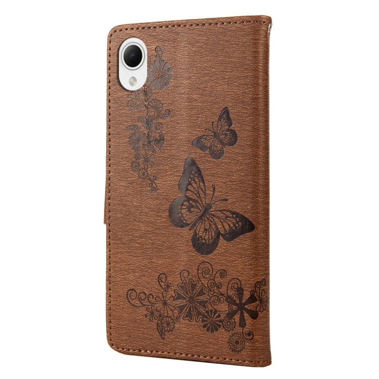 For Samsung Galaxy A23e / A23s Butterfly Embossed Horizontal Flip Leather Phone Case