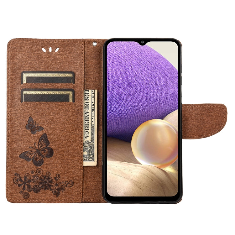 For Samsung Galaxy A23e / A23s Butterfly Embossed Horizontal Flip Leather Phone Case