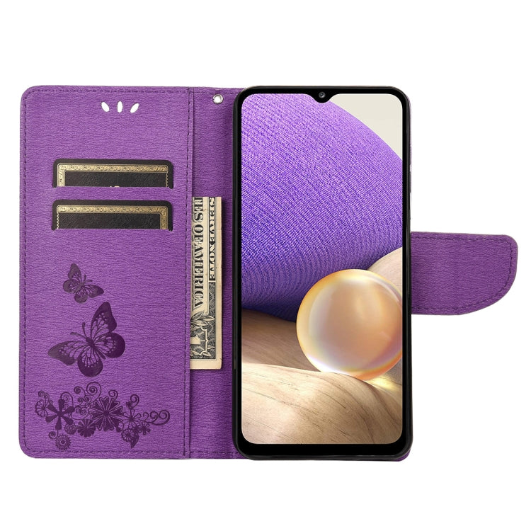 For Samsung Galaxy A23e / A23s Butterfly Embossed Horizontal Flip Leather Phone Case