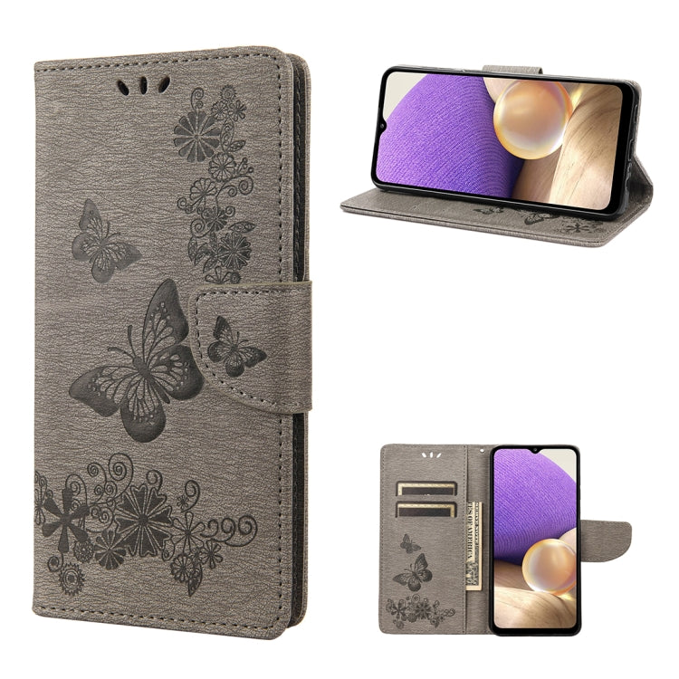For Samsung Galaxy A23e / A23s Butterfly Embossed Horizontal Flip Leather Phone Case