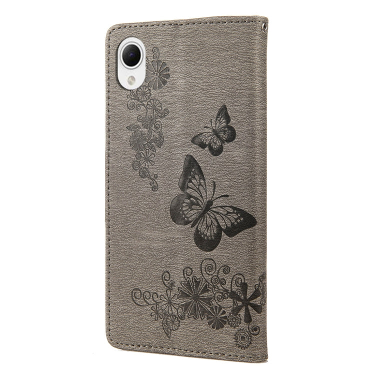 For Samsung Galaxy A23e / A23s Butterfly Embossed Horizontal Flip Leather Phone Case