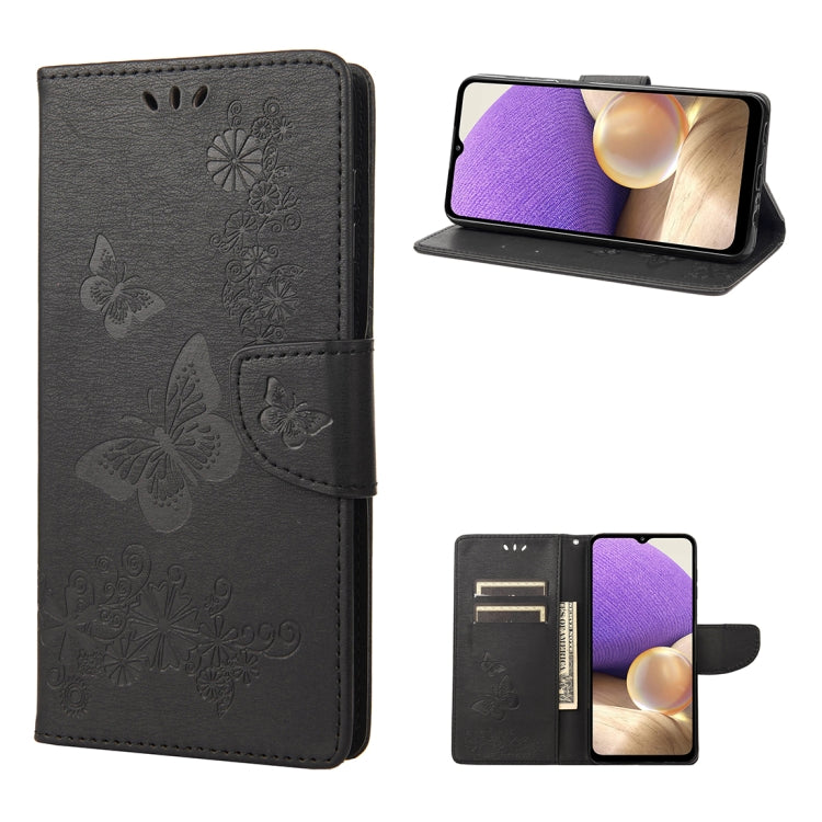 For Samsung Galaxy A23e / A23s Butterfly Embossed Horizontal Flip Leather Phone Case