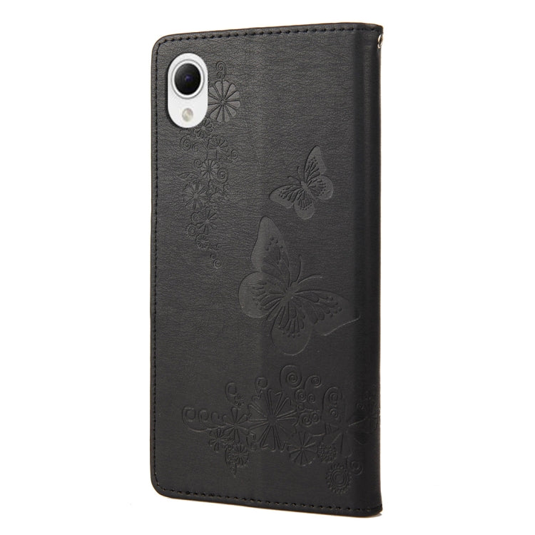 For Samsung Galaxy A23e / A23s Butterfly Embossed Horizontal Flip Leather Phone Case