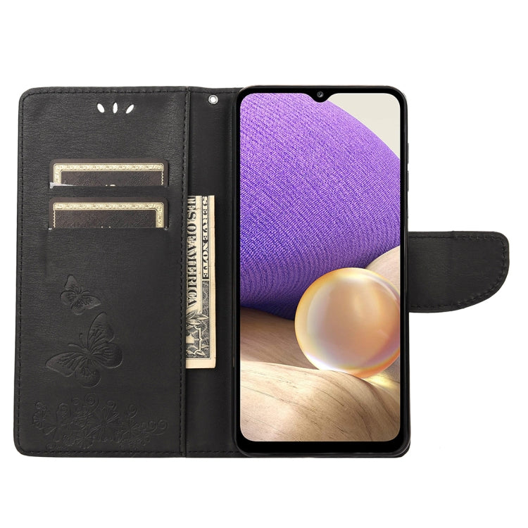 For Samsung Galaxy A23e / A23s Butterfly Embossed Horizontal Flip Leather Phone Case