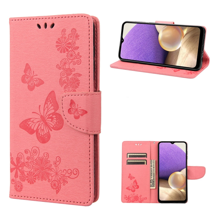 For Samsung Galaxy A23e / A23s Butterfly Embossed Horizontal Flip Leather Phone Case