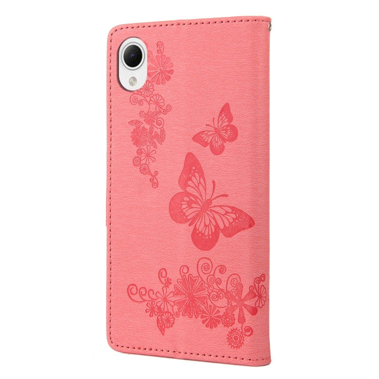 For Samsung Galaxy A23e / A23s Butterfly Embossed Horizontal Flip Leather Phone Case