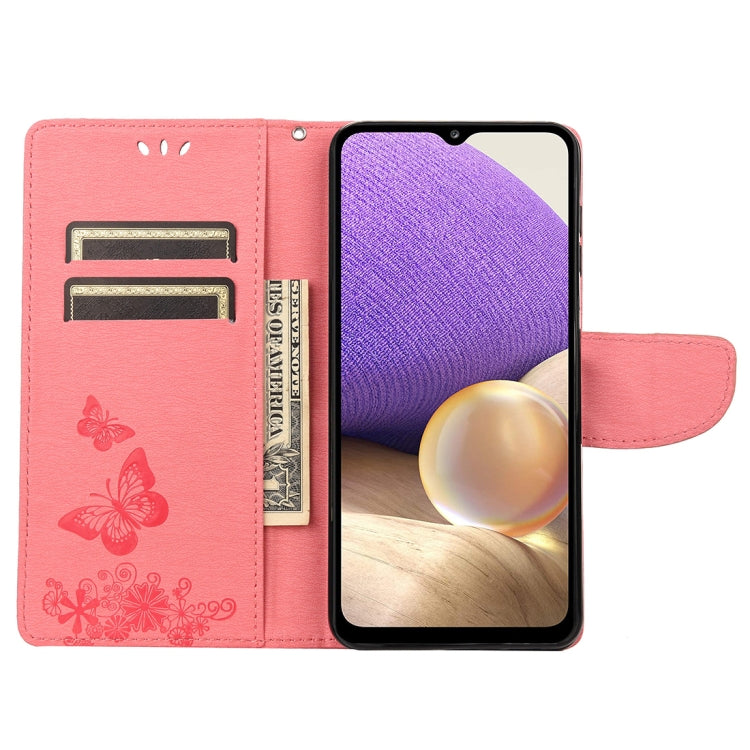 For Samsung Galaxy A23e / A23s Butterfly Embossed Horizontal Flip Leather Phone Case