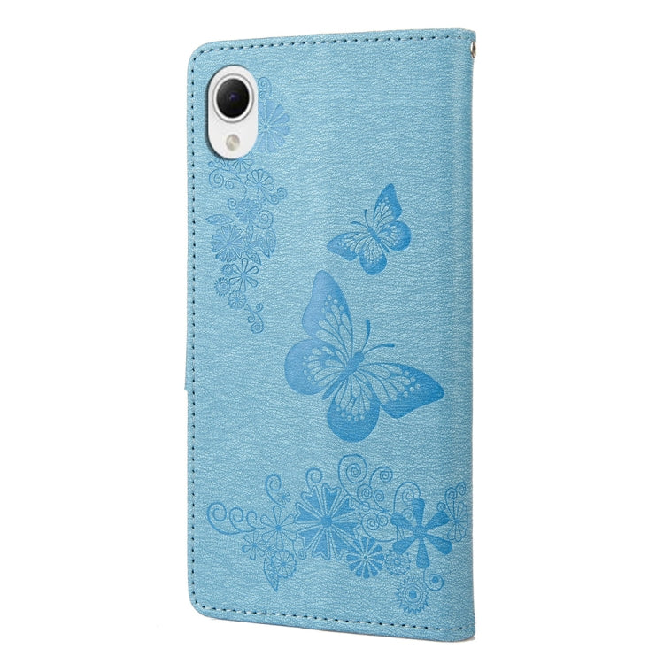 For Samsung Galaxy A23e / A23s Butterfly Embossed Horizontal Flip Leather Phone Case