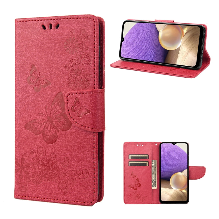 For Samsung Galaxy A23e / A23s Butterfly Embossed Horizontal Flip Leather Phone Case