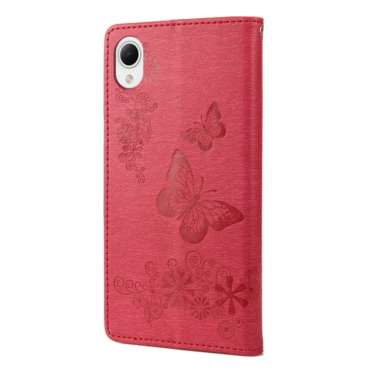 For Samsung Galaxy A23e / A23s Butterfly Embossed Horizontal Flip Leather Phone Case