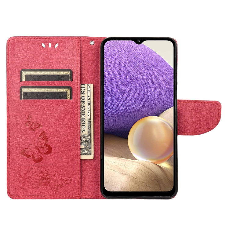 For Samsung Galaxy A23e / A23s Butterfly Embossed Horizontal Flip Leather Phone Case