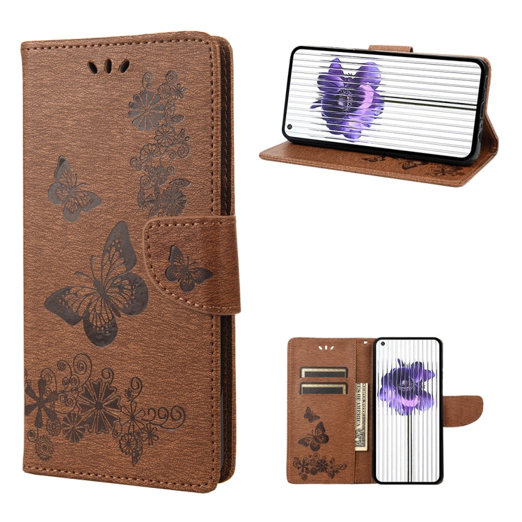 For Nothing Phone 1 Butterfly Embossed Horizontal Flip Leather Phone Case