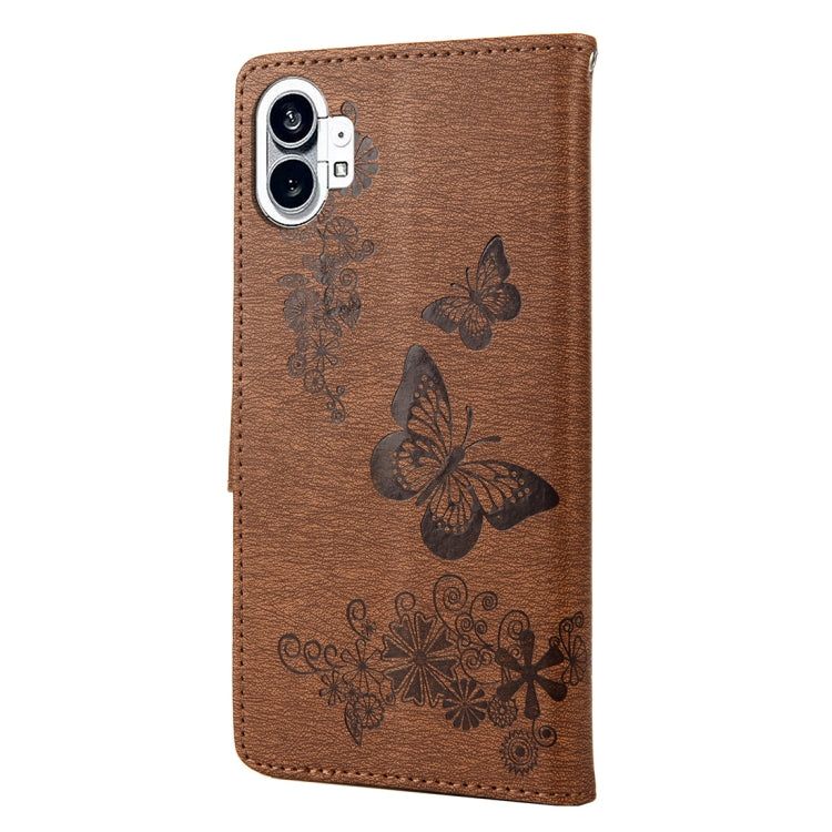 For Nothing Phone 1 Butterfly Embossed Horizontal Flip Leather Phone Case