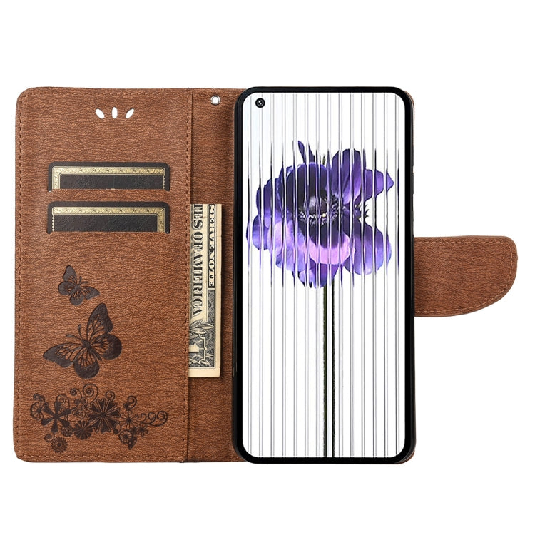 For Nothing Phone 1 Butterfly Embossed Horizontal Flip Leather Phone Case