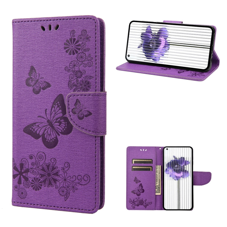 For Nothing Phone 1 Butterfly Embossed Horizontal Flip Leather Phone Case