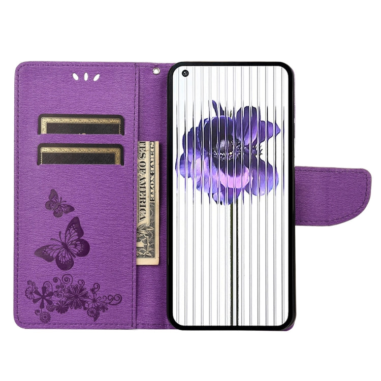 For Nothing Phone 1 Butterfly Embossed Horizontal Flip Leather Phone Case