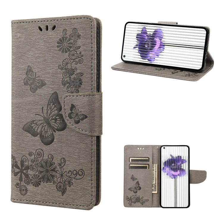 For Nothing Phone 1 Butterfly Embossed Horizontal Flip Leather Phone Case