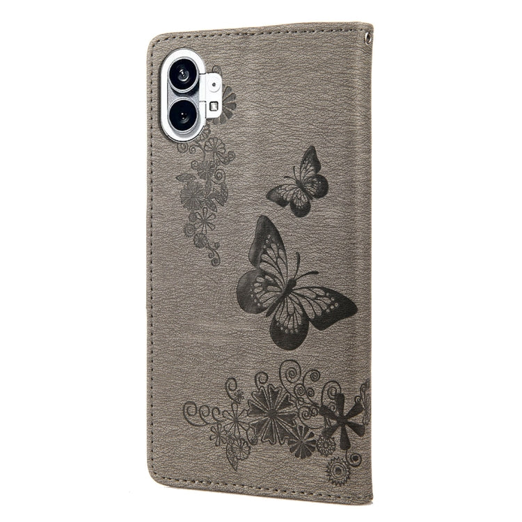 For Nothing Phone 1 Butterfly Embossed Horizontal Flip Leather Phone Case