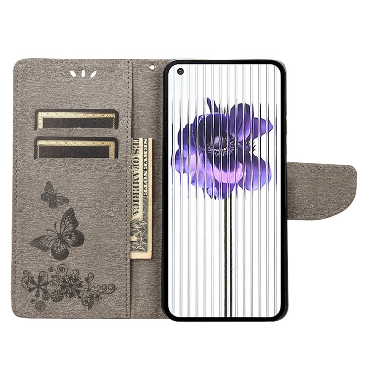 For Nothing Phone 1 Butterfly Embossed Horizontal Flip Leather Phone Case