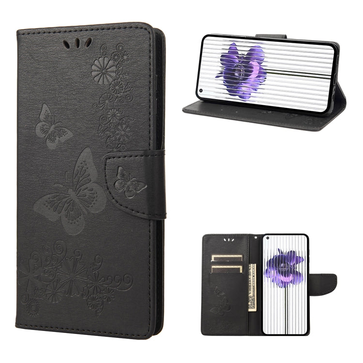For Nothing Phone 1 Butterfly Embossed Horizontal Flip Leather Phone Case