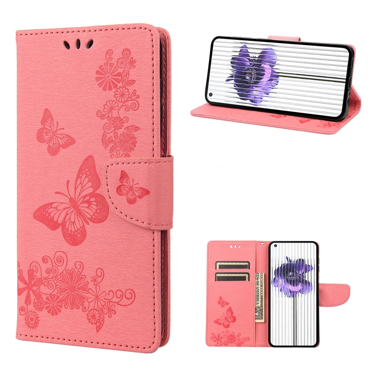 For Nothing Phone 1 Butterfly Embossed Horizontal Flip Leather Phone Case