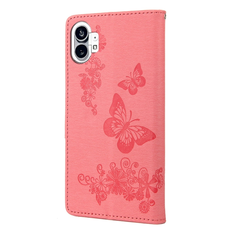 For Nothing Phone 1 Butterfly Embossed Horizontal Flip Leather Phone Case