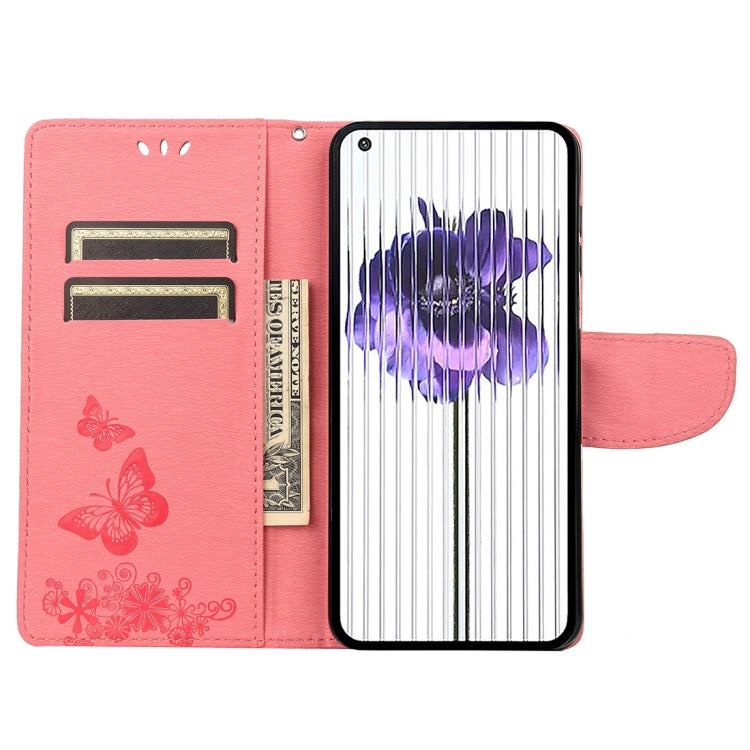 For Nothing Phone 1 Butterfly Embossed Horizontal Flip Leather Phone Case