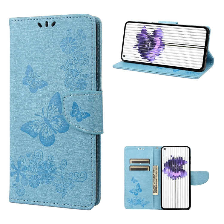 For Nothing Phone 1 Butterfly Embossed Horizontal Flip Leather Phone Case