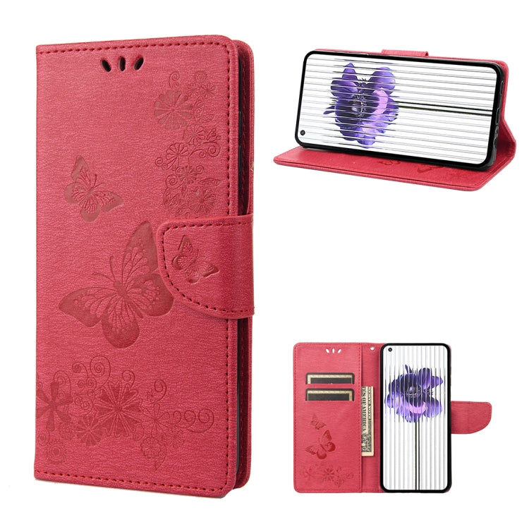 For Nothing Phone 1 Butterfly Embossed Horizontal Flip Leather Phone Case