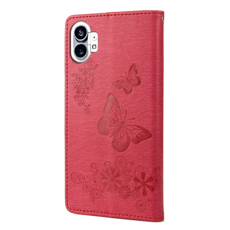 For Nothing Phone 1 Butterfly Embossed Horizontal Flip Leather Phone Case