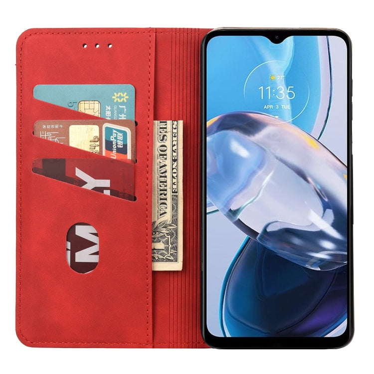 For Motorola Moto E22 / E22i Skin Feel Splicing Leather Phone Case